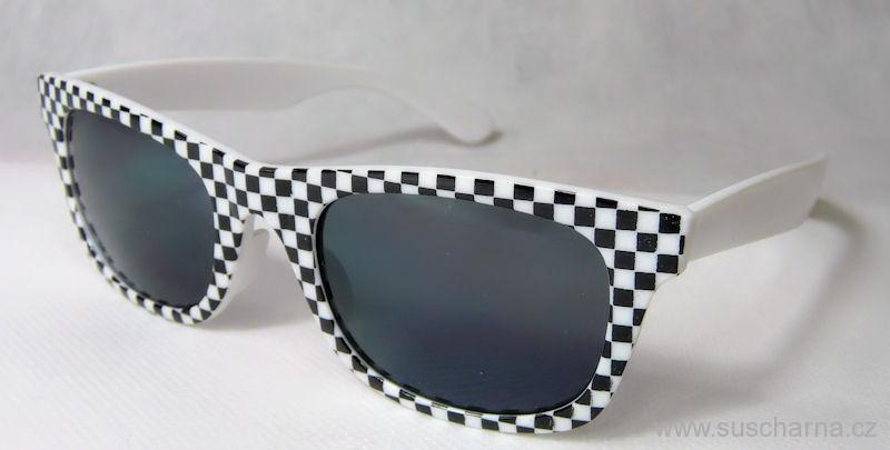 Sluneční brýle styl Wayfarer bílo/černé