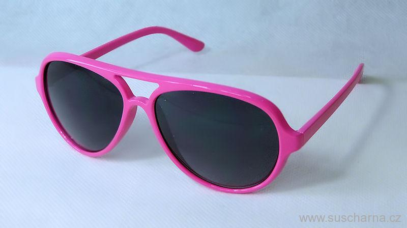 Sluneční brýle styl Aviator růžové