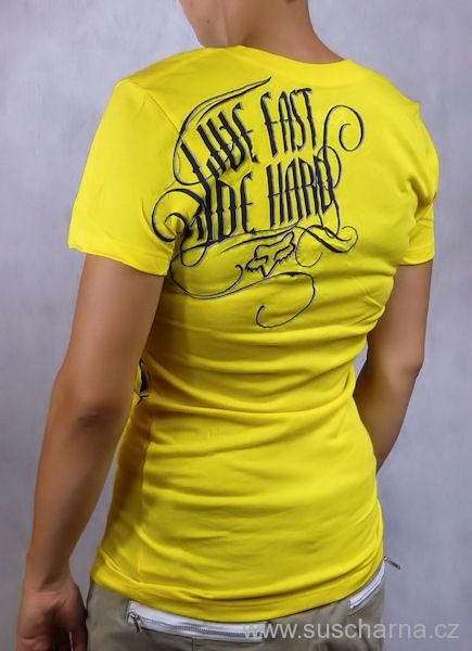 Dámské tričko FOX Live Fast V-Neck