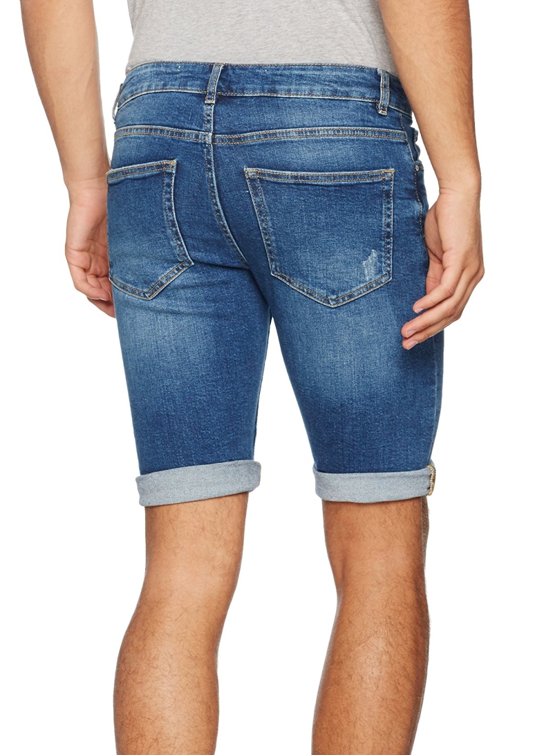 Pánské riflové kraťasy NEW LOOK Skinny Denim