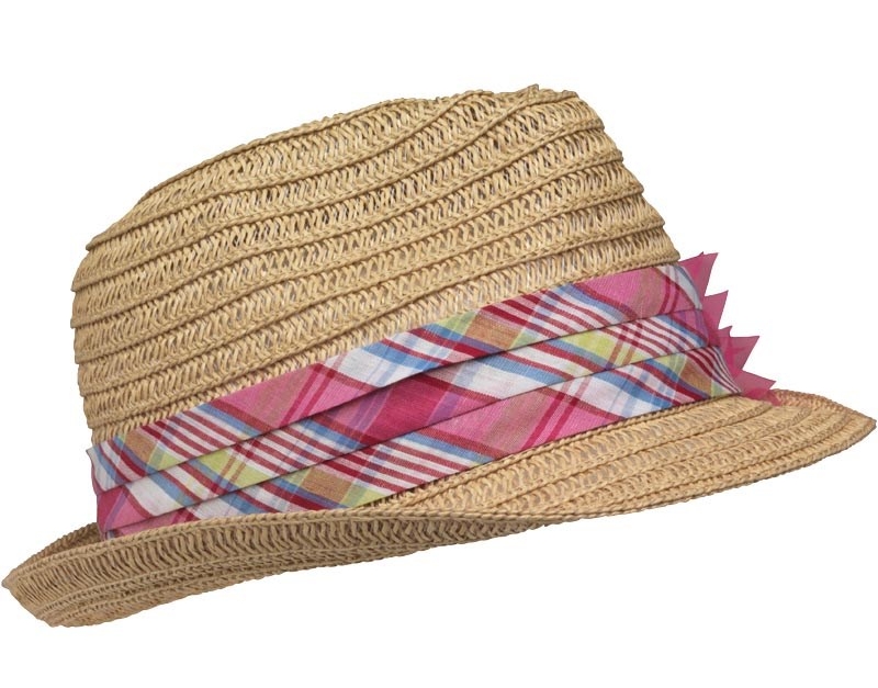 Dětský klobouk slamák BOARD ANGEL Flower Trim Trilby