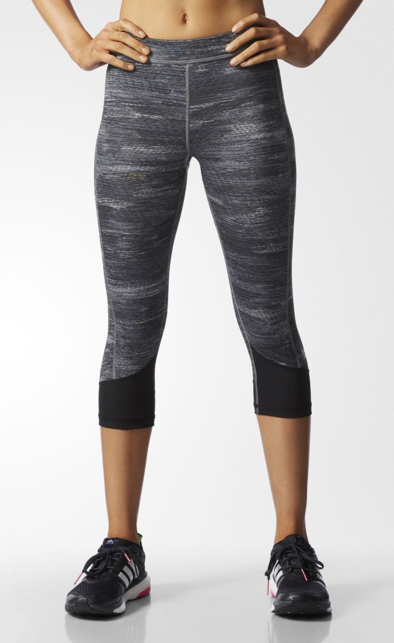 Dámské legíny ADIDAS Tech-Fit Printed Heather 3/4 Capri
