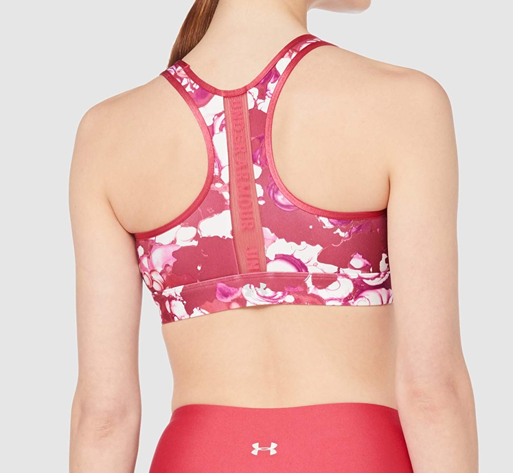 Dámská podprsenka UNDER ARMOUR Mid Mesh Wordmark Sport Bra