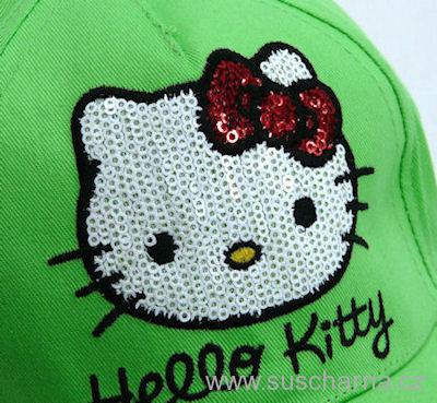 Dívčí kšiltovka HELLO KITTY green