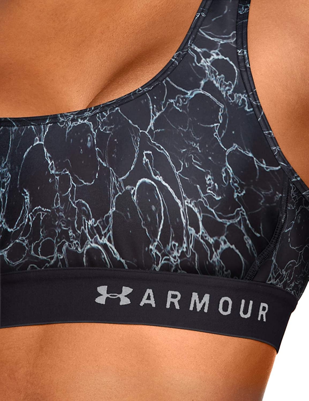 Dámská podprsenka UNDER ARMOUR Mid Crossback Printed Sport Bra