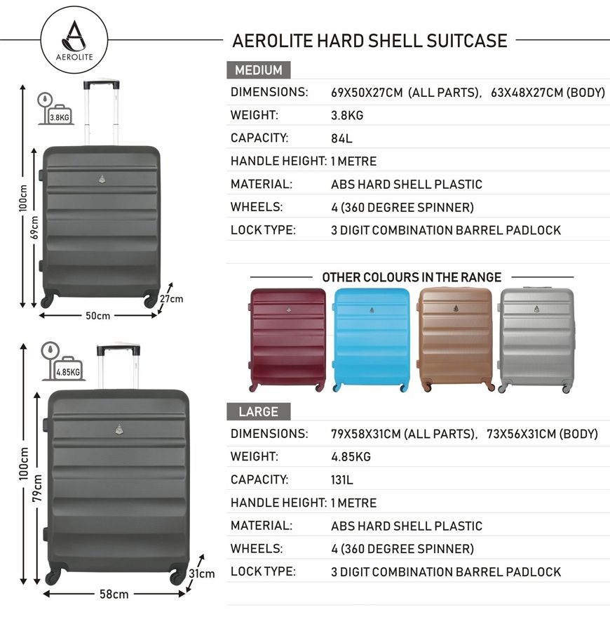 Cestovní zavazadlo AEROLITE ABS sada 2 kufrů