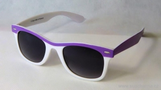 Sluneční brýle styl Wayfarer bílo/fialové