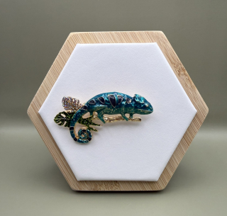Kovová brož "Chameleon"