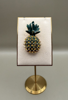 Kovová brož "Šťavnatý ananas"
